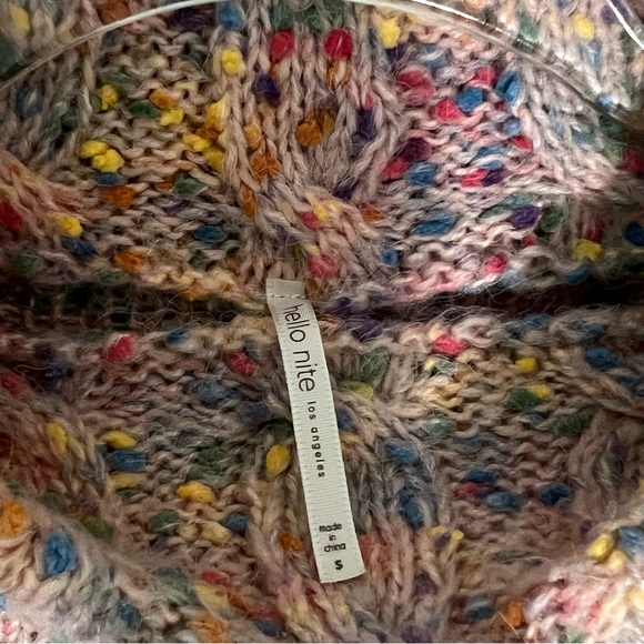 Hello Nite Rainbow Knit Sweater NWOT - Picture 2 of 5